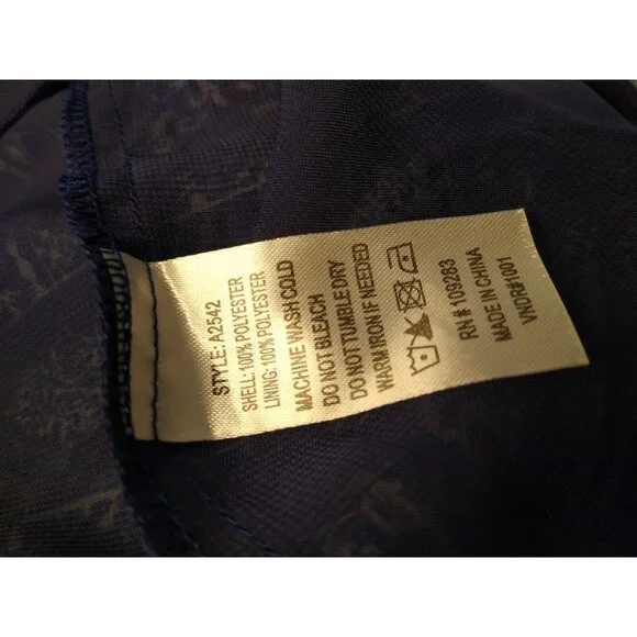 Surf Gypsy Sz M VTG Havana Off Shoulder Tunic Dress Blue Lined Ruffle Mini NWT - Picture 7 of 8